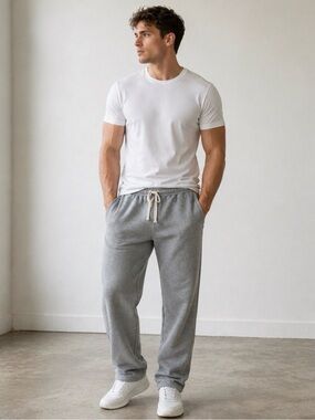 Everyday Comfort Men's Gray Fleece Joggers with Drawstring Size XXL NWOT